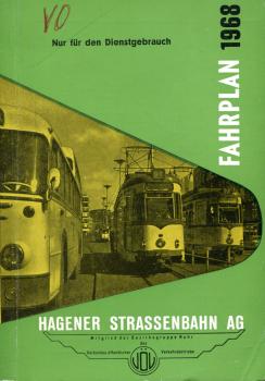 Fahrplan Hagener Straßenbahn 1968