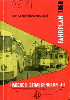 Fahrplan Hagener Straßenbahn 1969