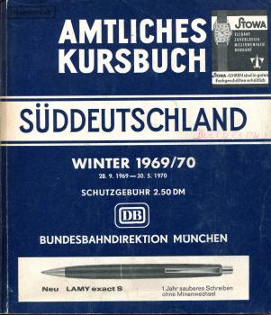 Kursbuch Süddeutschland 1969 / 1970