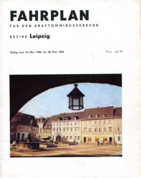 Fahrplan Kraftomnibusverkehr Bezirk Leipzig 1982 / 1983