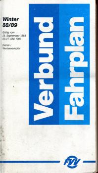 FVV Verbundfahrplan 1988 / 1989
