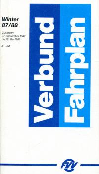 FVV Verbundfahrplan 1987 / 1988