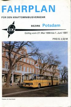 Fahrplan Kraftomnibusverkehr Bezirk Potsdam 1990 / 1991