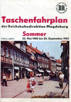 Taschenfahrplan Rbd Magdeburg 1982