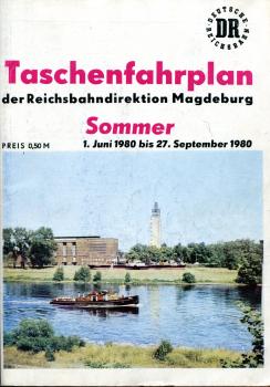 Taschenfahrplan Rbd Magdeburg 1980