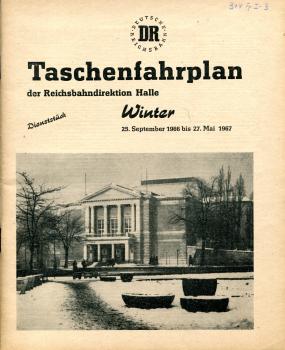 Taschenfahrplan Rbd Halle 1966 / 1967