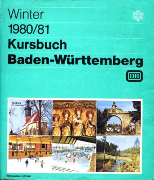 Kursbuch Baden-Württemberg 1980 / 1981
