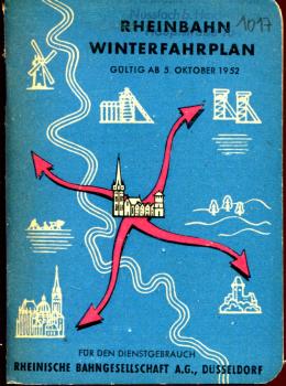 Fahrplan Rheinbahn 1952 / 1953
