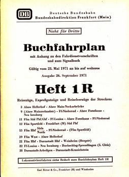 Buchfahrplan BD Frankfurt Heft 1 R 1971