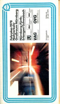 Fahrplan VGN Nürnberg 1978 mit Erlangen
