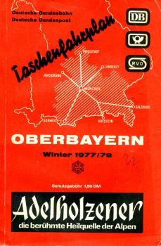 Taschenfahrplan Oberbayern 1977 / 1978
