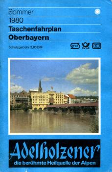 Taschenfahrplan Oberbayern 1980