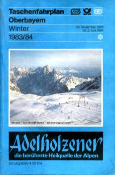 Taschenfahrplan Oberbayern 1983 / 1984