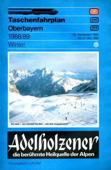 Taschenfahrplan Oberbayern 1988 / 1989