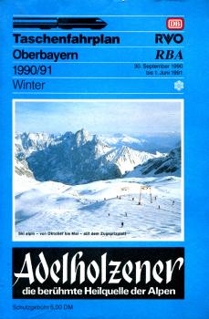 Taschenfahrplan Oberbayern 1990 / 1991