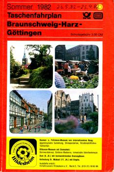 Taschenfahrplan Braunschweig Harz Göttingen1982