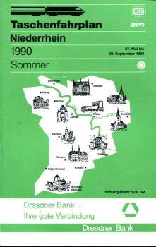 Taschenfahrplan Niederrhein 1990