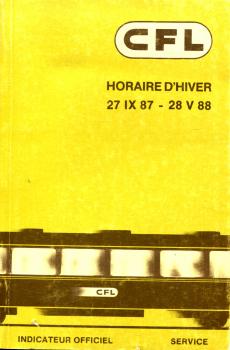 Kursbuch CFL Luxemburg 1987 / 1988