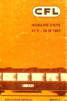 Kursbuch CFL Luxemburg 1987