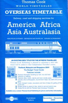 Thomas Cook Overseas Timetable November – December 2000 America Africa Asia Australasia