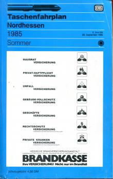 Taschenfahrplan Nordhessen 1985