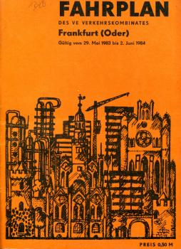 Fahrplan Verkehrskombinat Frankfurt Oder 1983 / 1984