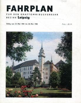 Fahrplan Kraftomnibusverkehr Bezirk Leipzig 1981 / 1982