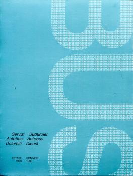 Fahrplan Südtiroler Autobus Dolomiten 1989