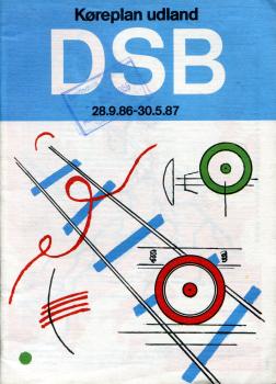 DSB Kursbuch Ausland Koreplan Udland 1986 / 1987