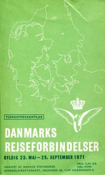 DSB Kursbuch Dänemark 1971