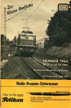 Fahrplan Heide – Bremen – Unterweser 1965