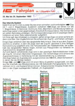 IC Fahrplan 1982
