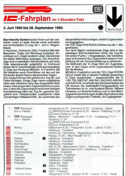IC Fahrplan 1985