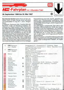 IC Fahrplan 1986 / 1987