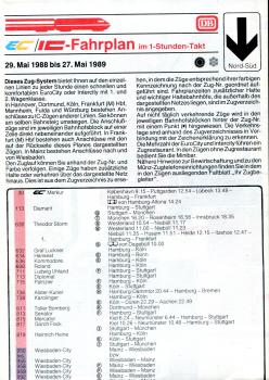 EC / IC Fahrplan 1988 / 1989