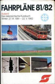 Fahrpläne Österreich Ausland 1981 / 1982 ÖBB