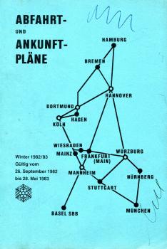 Abfahrt- und Ankunftpläne 1982 / 1983 DB