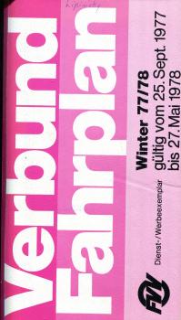 FVV Verbundfahrplan 1977 / 1978