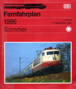 Fernfahrplan DB 1986
