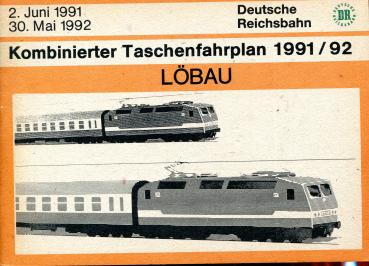Kombinierter Taschenfahrplan Löbau 1991 / 1992
