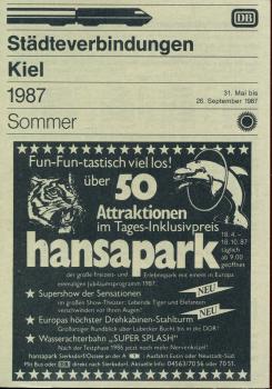 Städteverbindungen Kiel 1987