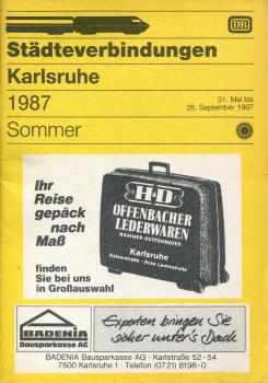 Städteverbindungen Karlsruhe 1987