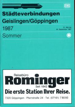 Städteverbindungen Geislingen / Göppingen 1987