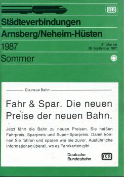 Städteverbindungen Arnsberg / Neheim-Hüsten 1987