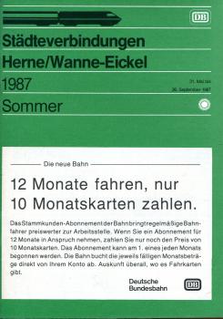Städteverbindungen Herne / Wanne-Eickel 1987