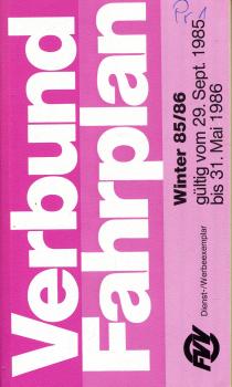 FVV Verbundfahrplan 1985 / 1986