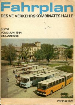 Fahrplan VE Verkehrskombinat Halle 1984 / 1985