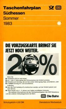 Taschenfahrplan Südhessen 1983