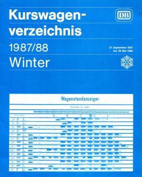 Kurswagenverzeichnis 1987 / 1988