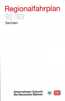 Regionalfahrplan Sachsen 1992 / 1993
